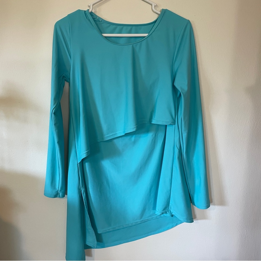 Latched Mama Aqua Long Sleeve Swim Top - Size Small